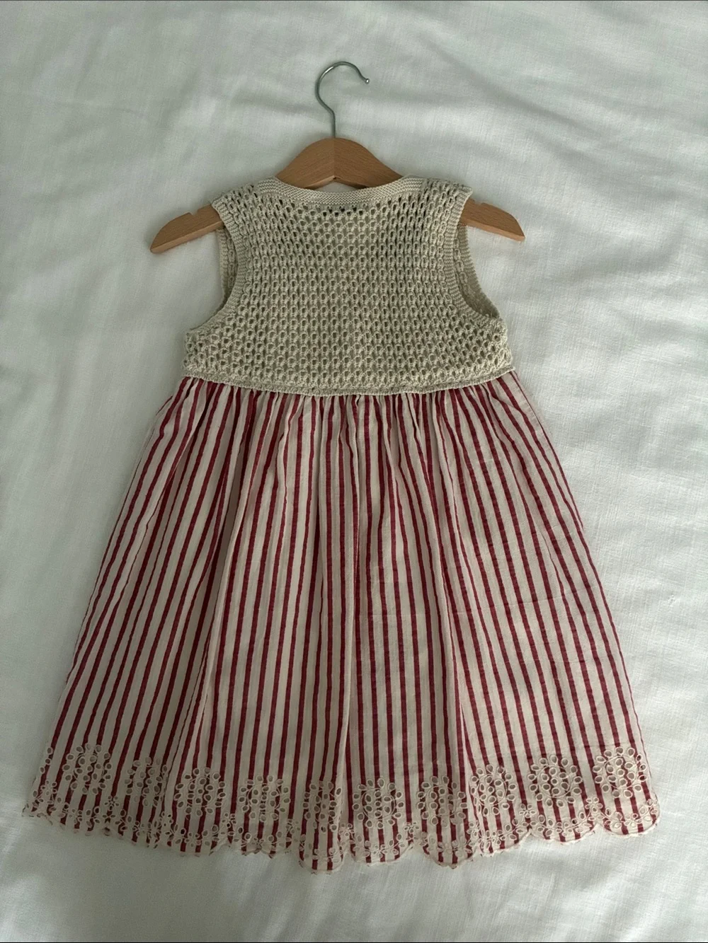 NWOT Pili Carrera Kids Girls Crochet Dress Sundress Size 6 Years
